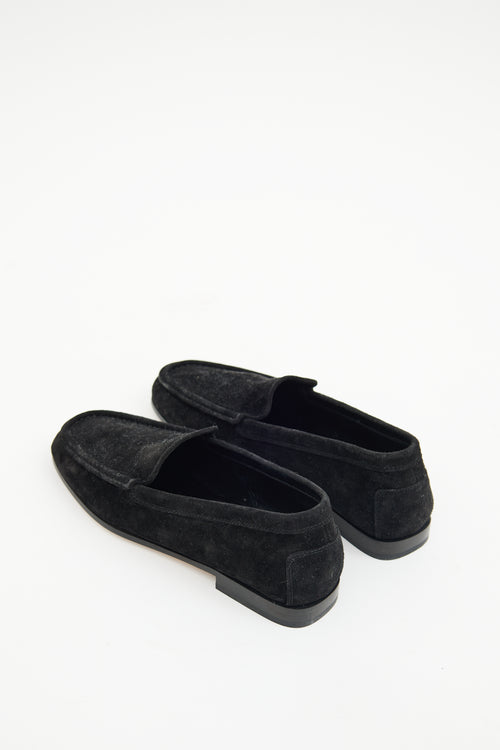 Khaite Black Suede New Soft Loafer