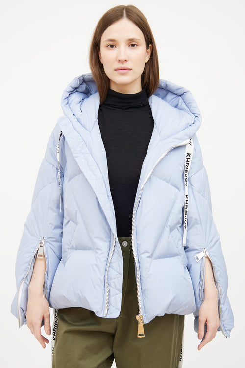 Khrisjoy Blue Quilted Down Coat