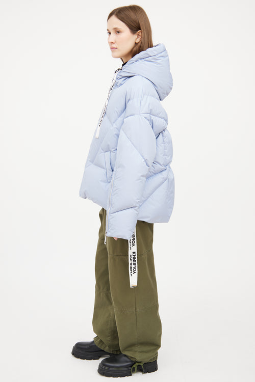 Khrisjoy Blue Quilted Down Coat