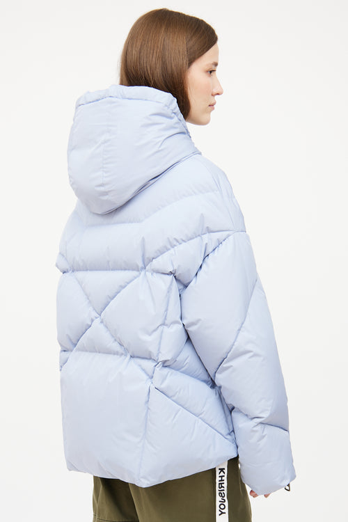 Khrisjoy Blue Quilted Down Coat