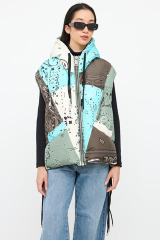 Khrisjoy Paisley Down Drawstring Vest