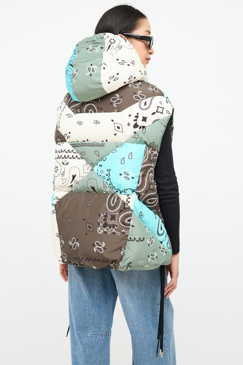 Khrisjoy Paisley Down Drawstring Vest