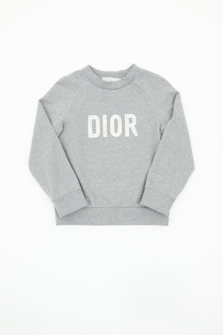 Dior Grey Sequin Logo Top