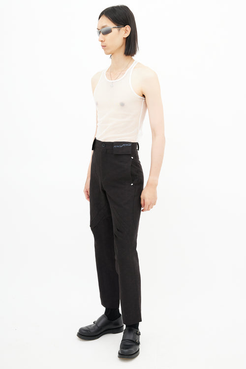 Kiko Kostadinov 2021 Brown Somnium Wool Apron Trouser