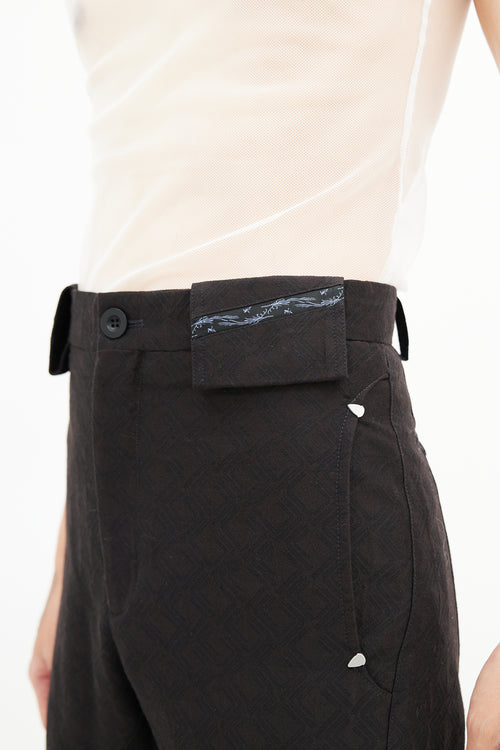 Kiko Kostadinov 2021 Brown Somnium Wool Apron Trouser