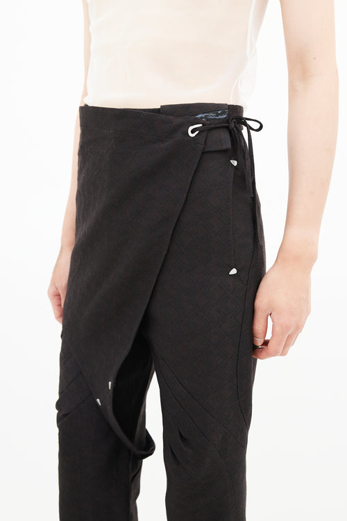 Kiko Kostadinov 2021 Brown Somnium Wool Apron Trouser