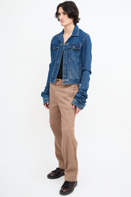 Kiko Kostadinov Brown Ribbed Tapered Trouser