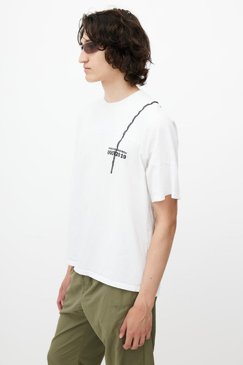 Kiko Kostadinov White 
Multicolour 00072019 Logo T-Shirt