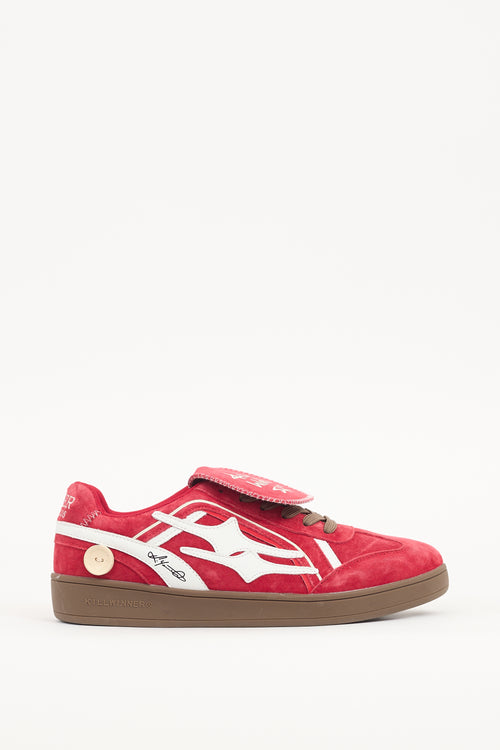 KillWinner Red Suede Retro Training Sneaker