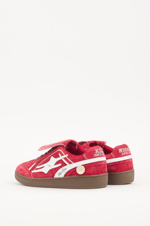 KillWinner Red Suede Retro Training Sneaker