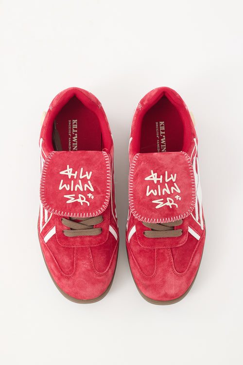 KillWinner Red Suede Retro Training Sneaker