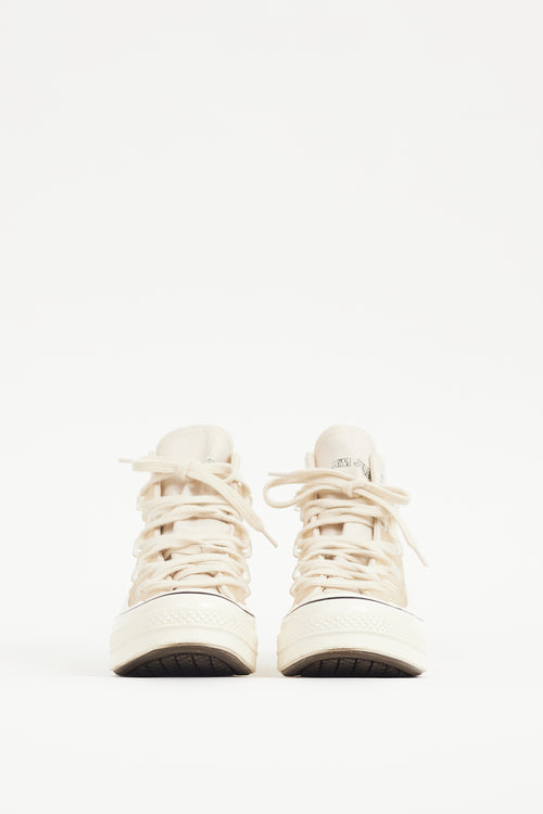 Converse X Kim Jones Cream Platform Sneaker