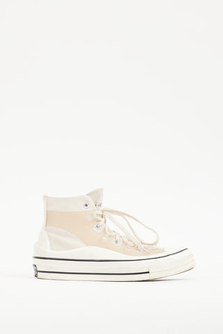 Kim Jones X Converse Beige 
Cream Canvas 
Rubber High Top Sneaker