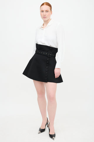 Kimhekim Wool Emma Belted Skirt