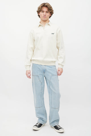 Kith Cream Cotton Polo Sweatshirt