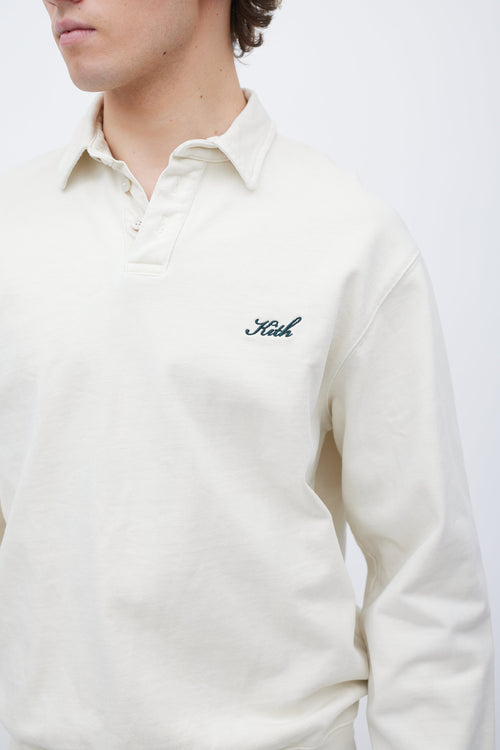 Kith Cream Cotton Polo Sweatshirt