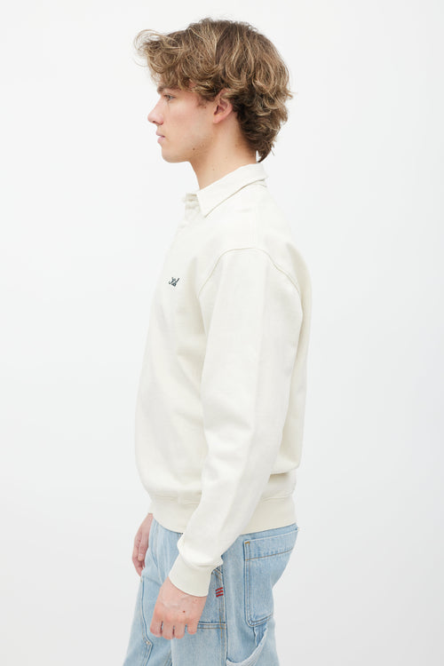 Kith Cream Cotton Polo Sweatshirt