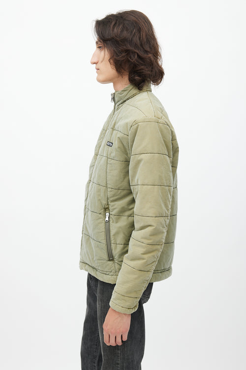 Kith Green Quilted Logo Jacket