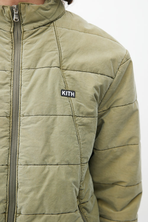 Kith Green Quilted Logo Jacket