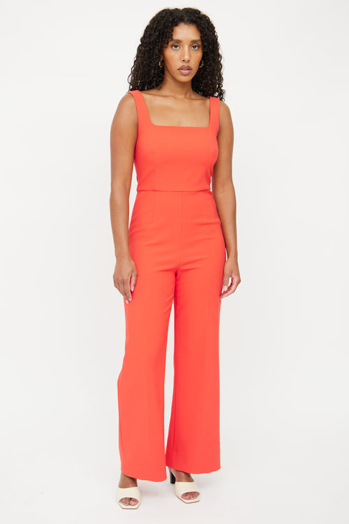 Kobi Halperin Orange Panel Sleeveless Jumpsuit