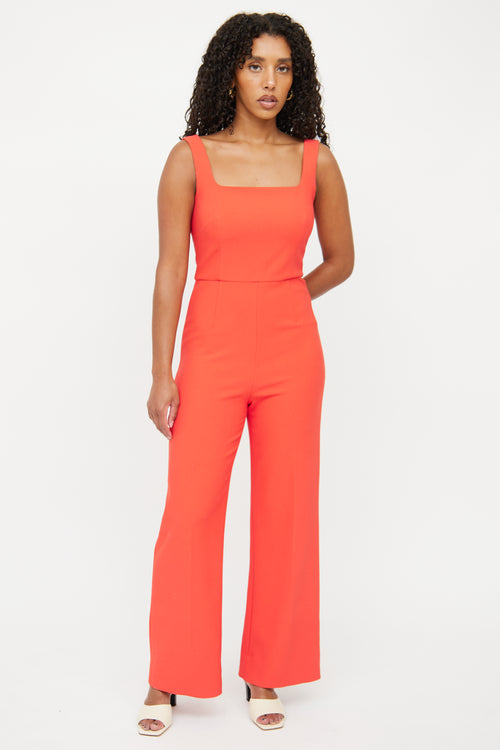 Kobi Halperin Orange Panel Sleeveless Jumpsuit