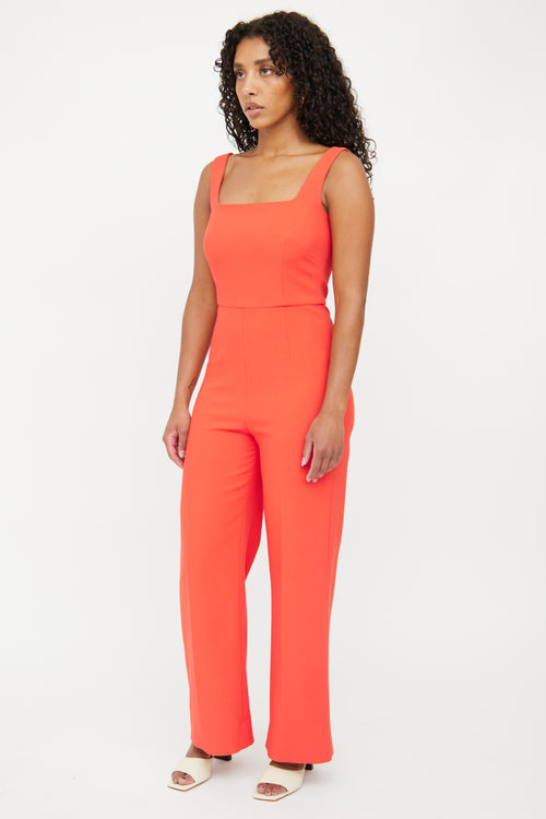 Kobi Halperin Orange Panel Sleeveless Jumpsuit