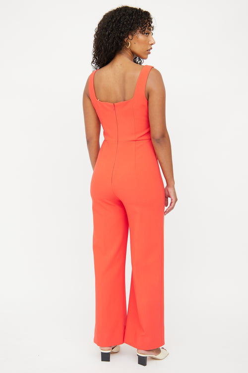 Kobi Halperin Orange Panel Sleeveless Jumpsuit