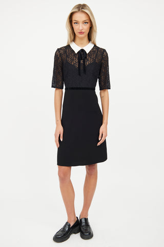 The Kooples Black 
White Lace Dress