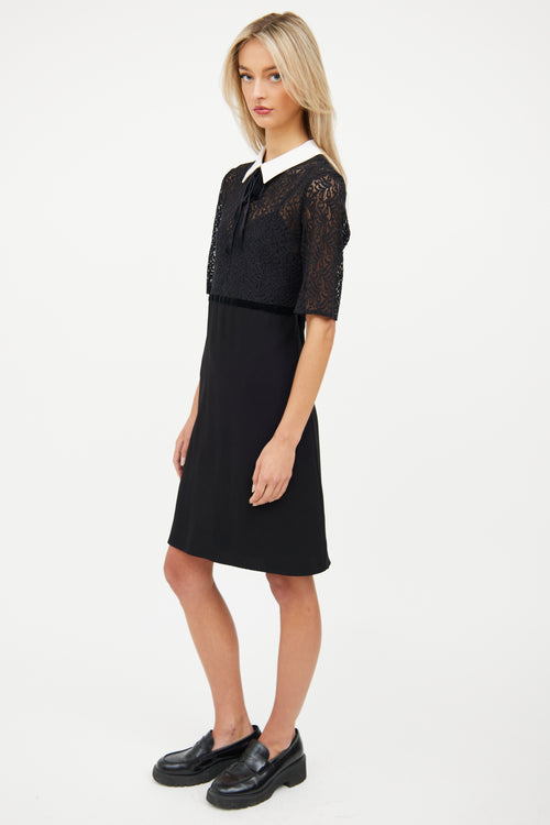 The Kooples Black 
White Lace Dress