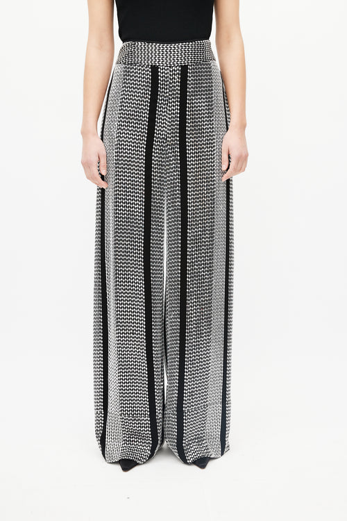 LAPOINTE Black 
Silver Sequin Palazzo Pant