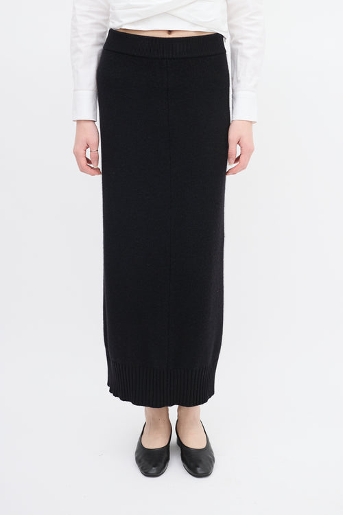 Lisa Yang Black Cashmere Alma Midi Skirt