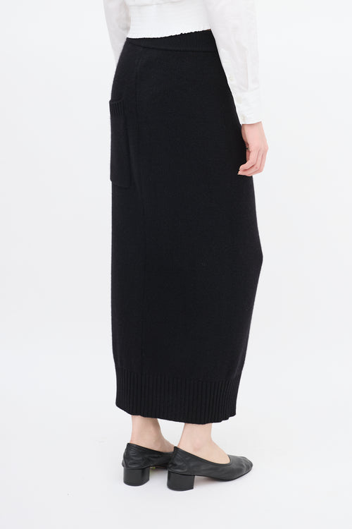 Lisa Yang Black Cashmere Alma Midi Skirt