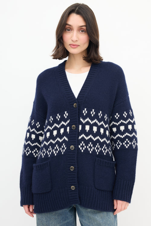 Lisa Yang Navy Cashmere Greyson Cardigan