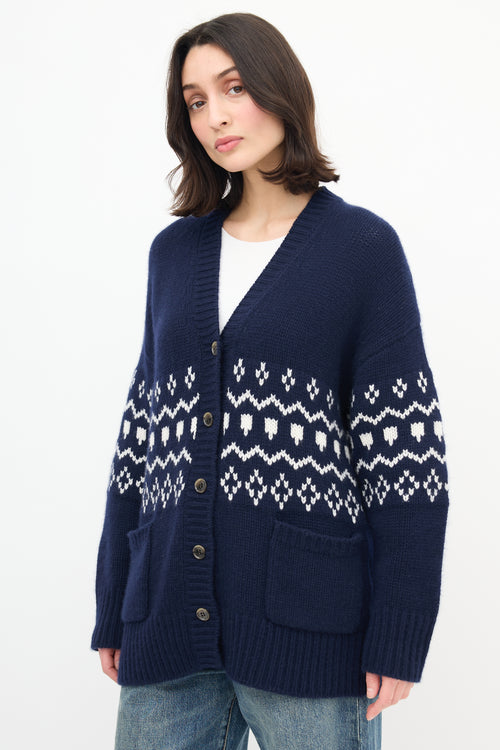 Lisa Yang Navy Cashmere Greyson Cardigan