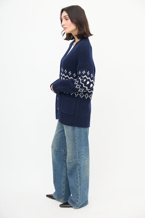 Lisa Yang Navy Cashmere Greyson Cardigan