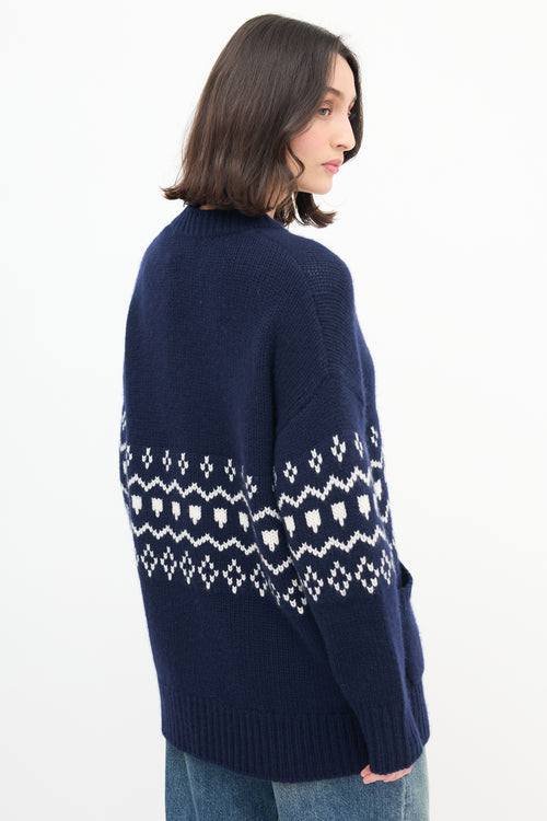 Lisa Yang Navy Cashmere Greyson Cardigan