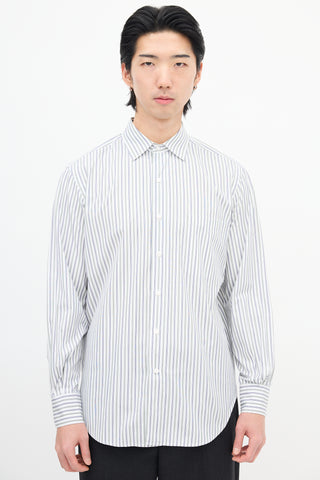 Loro Piana White 
Multi Stripe Shirt