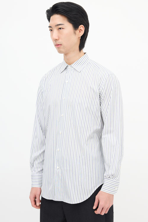 Loro Piana White 
Multi Stripe Shirt