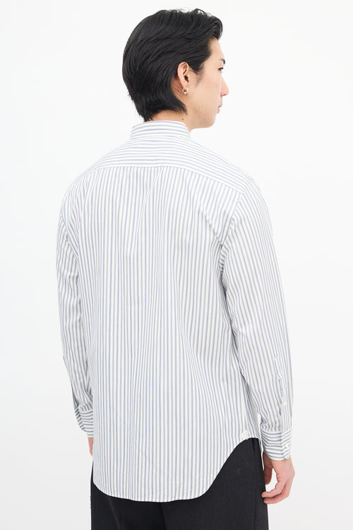 Loro Piana White 
Multi Stripe Shirt