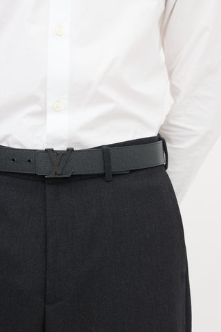 Louis Vuitton Taiga Leather LV Initiales Logo Belt