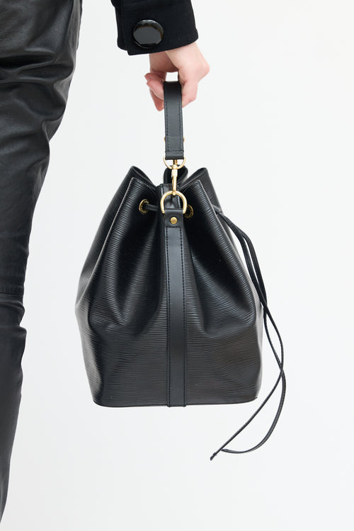 Louis Vuitton Black Epi Leather Petit Noé Bucket Bag