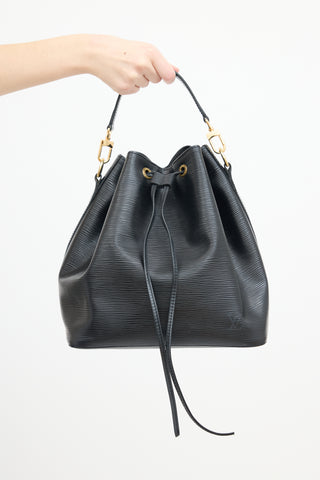 Louis Vuitton Black Epi Leather Petit Noé Bucket Bag