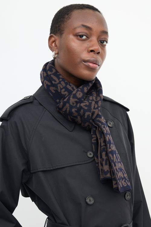 Louis Vuitton X Stephen Sprouse Wool Logo Scarf