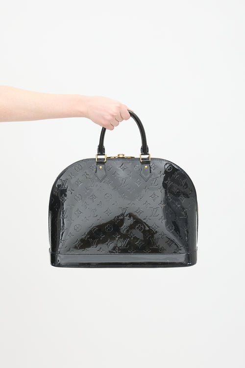 Louis Vuitton 2010 Black Vernis Alma Bag