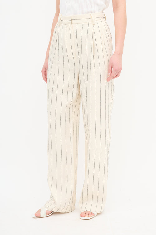 Loulou Studio Enyo Striped Straight Leg Trousers