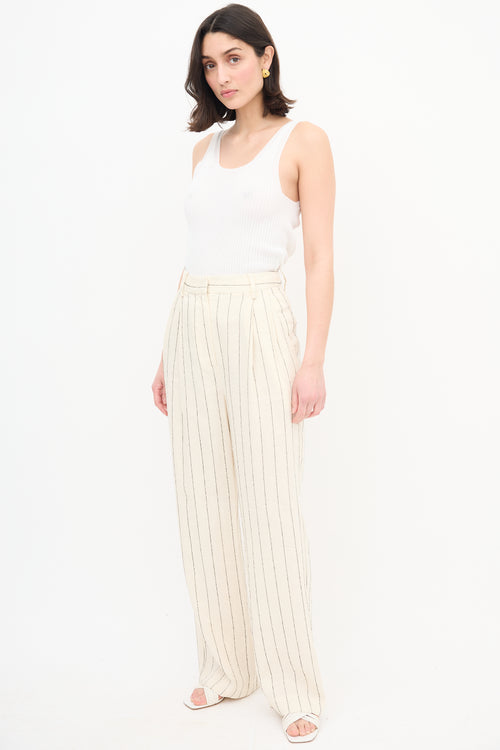 Loulou Studio Enyo Striped Straight Leg Trousers