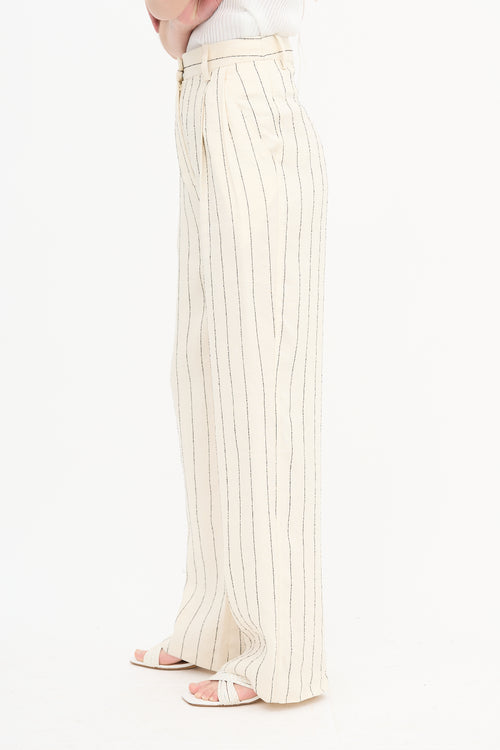 Loulou Studio Enyo Striped Straight Leg Trousers