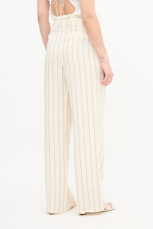 Loulou Studio Enyo Striped Straight Leg Trousers