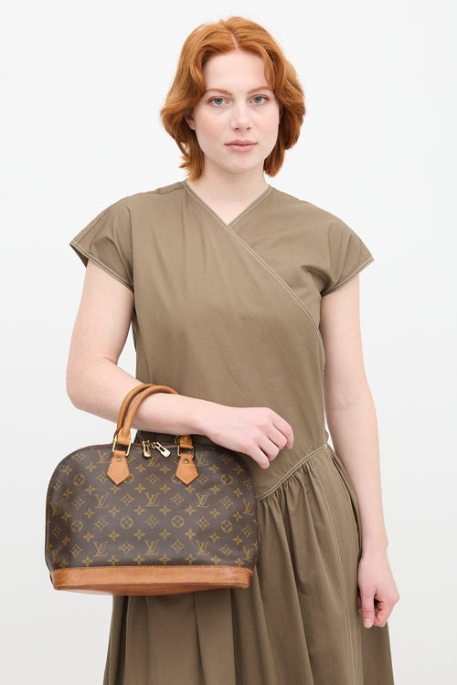 Louis Vuitton 1996 Brown Monogram Canvas Alma PM Bag