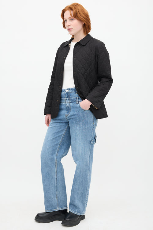 Tibi Light Wash Double Waist Jeans